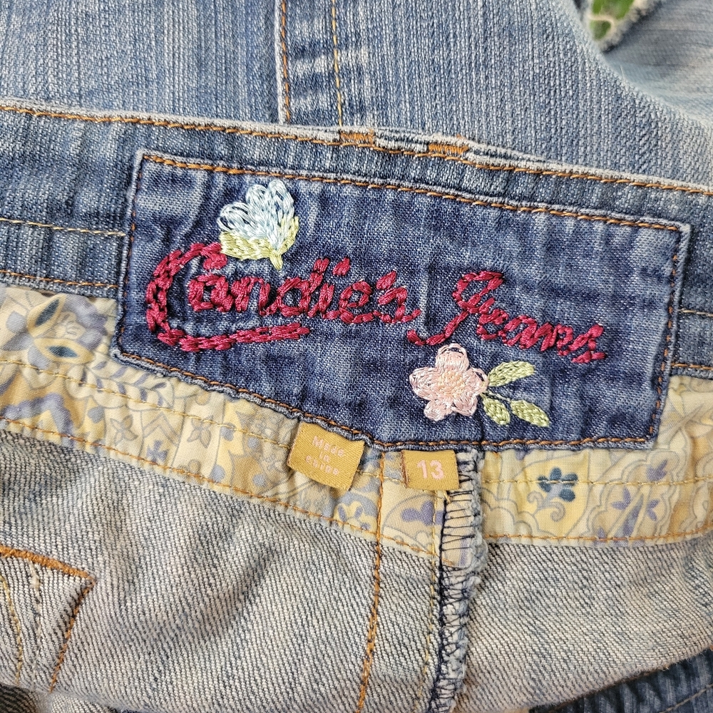 Candies Jeans‎ Y2K Mini Jean Skirt, Size Juiniors 13, 26in Waist - Picture 8 of 9